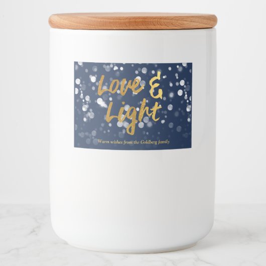 愛と光 |ホイルフェイクラブリー《写真》ぼけ味ハヌカー フードラベル (正面)