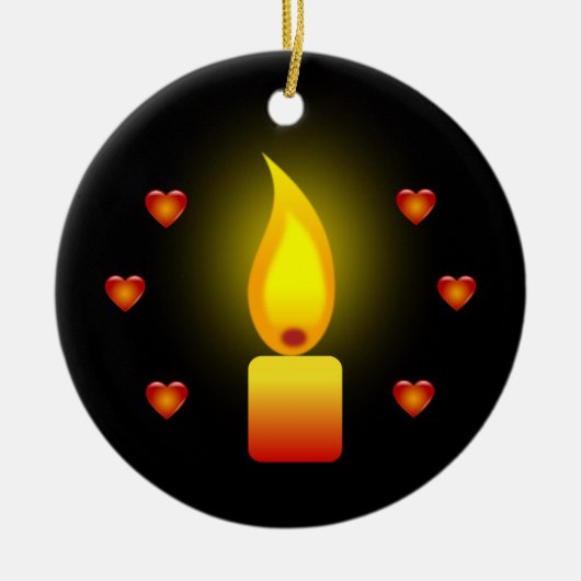 「愛と光」引用文' セラミックオーナメント (正面)