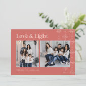 愛と光 |雪モダン片ハヌカー シーズンカード (スタンド正面)