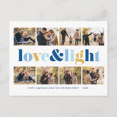 「愛と光」8枚の写真ギャラリーHanukkah シーズンポストカード (正面)