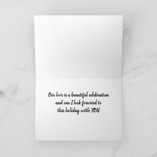 愛と共にクリスマスを カード (内部)