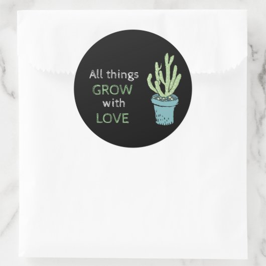 愛と共にシックなモノが成長やる気を起こさせるする ラウンドシール (バッグ)