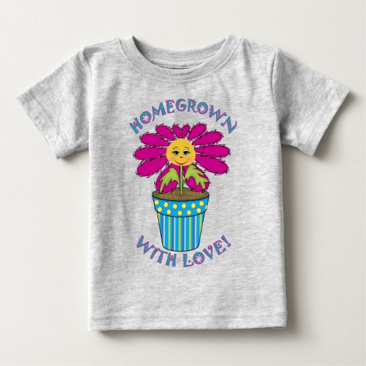 愛と共に故郷で育った ベビーTシャツ (正面)