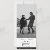 愛と共に飛び立つ:出発券 Save the Date 招待状 (裏面)