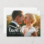 愛と写感謝してい真のサンキューカード 招待状 (正面/裏面)