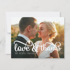 愛と写感謝してい真のサンキューカード 招待状