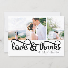 愛と写感謝してい真のサンキューカード 招待状