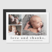 愛と写感謝してい真のベビーお知らせ (正面/裏面)