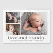 愛と写感謝してい真のベビーお知らせ (正面)