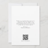 愛と写真感謝していのQRコー結婚ドありがとう サンキューカード (裏面)