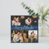 愛と写真感謝していコラージュの結婚ありがとうCa サンキューカード (スタンド正面)