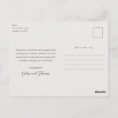 愛と写真感謝していコラージュ新生児ありがとう ポストカード (裏面)