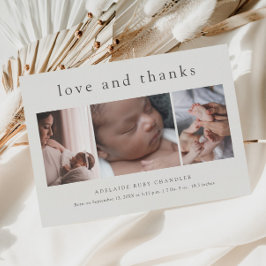 愛と写真感謝していコラージュ新生児ありがとう ポストカード