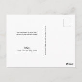 愛と写真感謝していコラージュ赤ちゃんシャワー ポストカード (裏面)