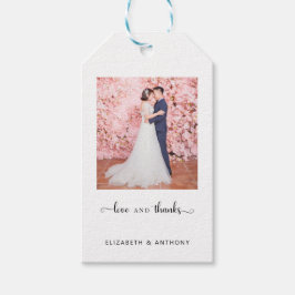 愛と写真感謝していスエレガントクリッ結婚ト ギフトタグ