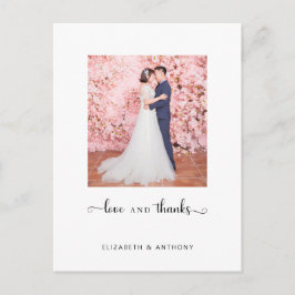愛と写真感謝していスエレガントクリッ結婚ト ポストカード