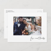 愛と写真感謝していモダンありがとうはがき ポストカード (正面/裏面)