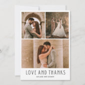 愛と写真感謝していモダンありがとう サンキューカード (正面)