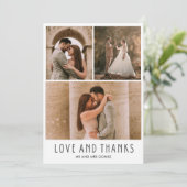 愛と写真感謝していモダンありがとう サンキューカード (スタンド正面)