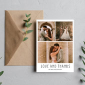 愛と写真感謝していモダンありがとう サンキューカード