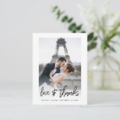 愛と写真感謝していモダンありがとう ポストカード (スタンド正面)