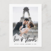 愛と写真感謝していモダンありがとう ポストカード (正面)