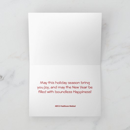 愛と医療クリスマスの挨拶 シーズンカード (内部)
