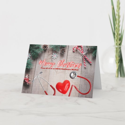 愛と医療クリスマスの挨拶 シーズンカード (正面)