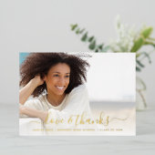 愛と卒業式感謝していフォトオーバーレイフォイルカード 箔シーズンカード (立ち正面)