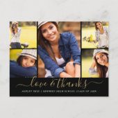 愛と卒業感謝してい写真のコラージュ ポストカード (正面)