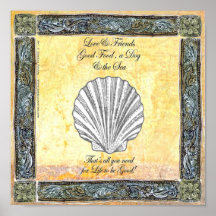 "愛と友人"、ポスター28 cm x 28 cm