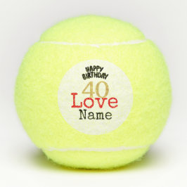 愛と名前とテニス40th誕生日ボール テニスボール
