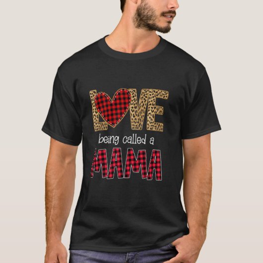 愛と呼ばれるママレッドPlaid Tシャツ (正面)