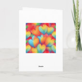 愛と喜びに満ちた心で繋がるLGBTQのウェディング サンキューカード (裏面)