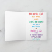 愛と喜びに満ちた心で繋がるLGBTQのウェディング サンキューカード (内部)