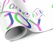 愛と喜びのカラフルな包装紙 ラッピングペーパー (ロールコーナー)