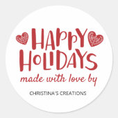 愛と喜びのホリデーシーズン ラウンドシール (正面)