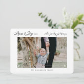 愛と喜びのモダンミニマルQRコードビデオメッセージ シーズンカード (スタンド正面)