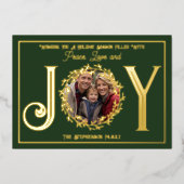 愛と喜びの休日を祈る 箔シーズンカード (正面)