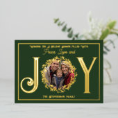 愛と喜びの休日を祈る 箔シーズンカード (立ち正面)