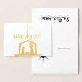 愛と喜びの出生とスターエレガントクリスマス 箔カード (ディスプレー)