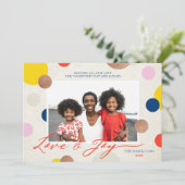 愛と喜びの家族の写真バレンタインデー シーズンカード (スタンド正面)