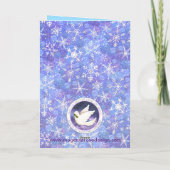 愛と喜びの平和の挨拶でクリスマスカードを鳩 シーズンカード (裏面)