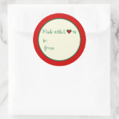 愛と喜びの手作りギフトタグ ラウンドシール (バッグ)