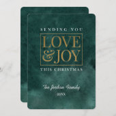 愛と喜びの水の色エメラルド シーズンカード (正面/裏面)