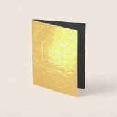 愛と喜びを抱く |スタイリッシュトレンディー写真 箔カード (正面)