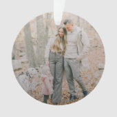 愛と喜びを抱く | Terracota焦げたオレンジモダン オーナメント (正面)