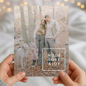 愛と喜びを抱く | Terracota焦げたオレンジモダン シーズンカード