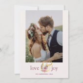 愛と喜びアンパサンドシンプルの写真 シーズンカード (正面)