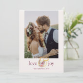 愛と喜びアンパサンドシンプルの写真 シーズンカード (スタンド正面)